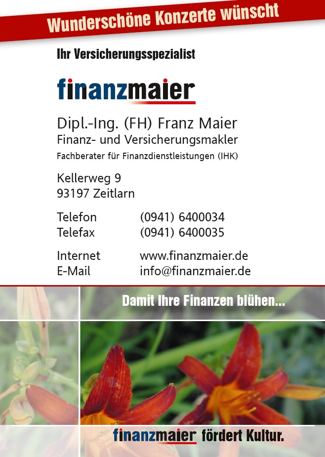 Werbung für Tage Alter Musik Regensburg